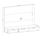 Painel Suspenso Para Tv Atlanta Preto Velluto - Bela Móveis