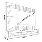 Painel Suspenso Ripado Com Espelho Theo Para Tv De Até 60" Ca