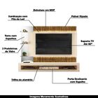 Painel Suspenso Ripado Com Espelho Theo Para Tv De Até 60" Of