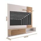 Painel Suspenso Ripado Com Led Tv Até 60 Polegadas Off White