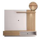 Painel Suspenso Ripado Com Led Tv Até 60 Polegadas Off White