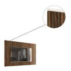 Painel Suspenso Ripado Ester Tv 75 210cm Castanho Wood Branco