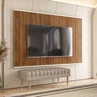 Painel Suspenso Ripado Ester Tv 75 210cm Mel Off White Bnn De