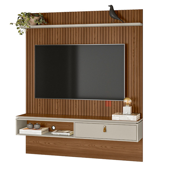 Painel Suspenso Ripado Para Tv Até 65 Pol. 1 Porta Lumiére L0