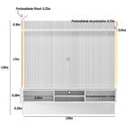 Painel Suspenso Ripado Para Tv Até 75 Pol. Led Majestic L06 F