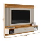 Painel Suspenso Ripado Para Tv Até 75 Polegadas Nature Off Wh