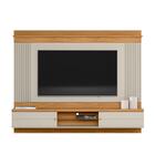 Painel Suspenso Ripado Para Tv Até 75 Polegadas Nature Off Wh