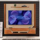 Painel Suspenso Ripado Tv 60 Polegadas Champagne Cedro Poseid