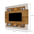 Painel Suspenso Riviera 163cm Com Led Cor Carvalho / Off White