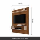 Painel Suspenso Sonora Tv 55"  Freijó/off White - Móveis Arap