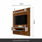 Painel Suspenso Sonora Tv 55" Off Whi/freijó Ripado - Móveis