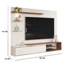 Painel Suspenso Tomás 180cm Tv 60 1 Porta Off White Freijó Ta