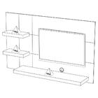 Painel Suspenso Tv 50 Pol 160 Cm Arly