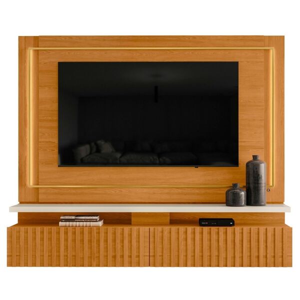 Painel Suspenso Tv 75 Polegadas Gaia Cinamomo Off White Madet