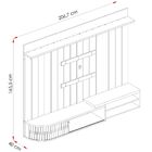 Painel Suspenso Tv 75 Polegadas Ímola Fendi Naturale Madetec