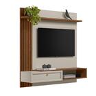Painel Suspenso Tv Até 55 Polegadas Ripado Freijó Off White G