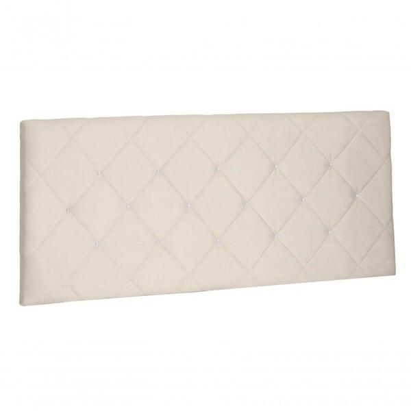Painel Tania Suede Bege Queen 160cm - Spezzia