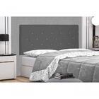 Painel Tania Suede Cinza Casal - Spezzia