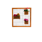 Painel Treliça de Madeira e Metal 103x103x3cm Massol