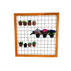 Painel Treliça de Madeira e Metal 103x103x3cm Massol