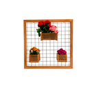 Painel Treliça de Madeira e Metal 103x103x3cm Massol