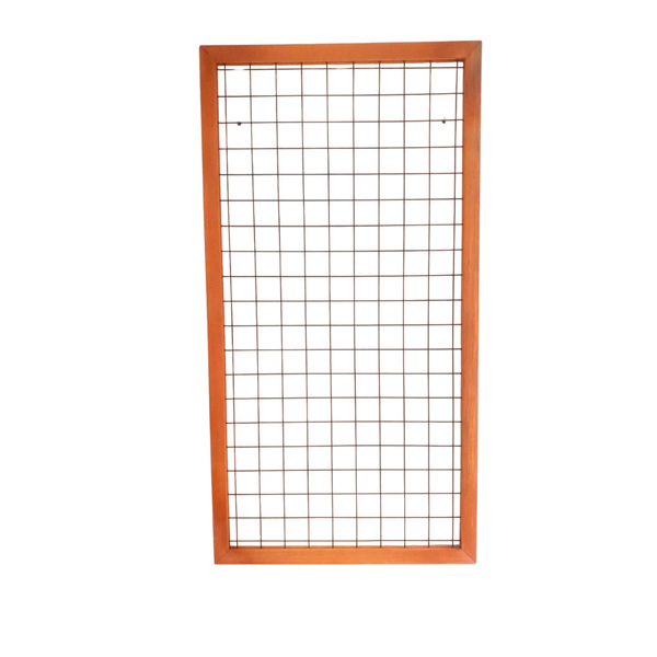 Painel Treliça de Madeira e Metal 166x87x3cm Massol