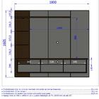 Painel Trend Titanium/cinamomo – Bechara Móveis