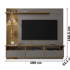 Painel Trend Titanium/cinamomo – Bechara Móveis