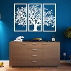 Painel Trio Arvore Da Vida Escultura Quadro Vazado Decoração