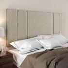 Painel Tv 50 Polegadas Branco Cabeceira Cama Casal 1,40 Bege