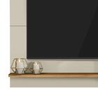 Painel Tv 55 Polegadas Off White Madeira Vênus Tebarrot