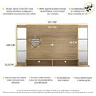 Painel Tv 60" C/ Suporte, Espelho E Prateleiras De Vidro Nair