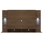 Painel Tv 60" Com 2 Leds E Prateleiras De Vidro Vegas Multimó