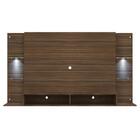 Painel Tv 60" Com 2 Leds E Prateleiras De Vidro Vegas Multimó