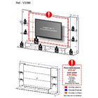 Painel Tv 60" Com 2 Leds Vegas Multimóveis V3396