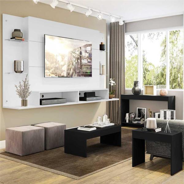 painel tv 60 com aparador mesa de