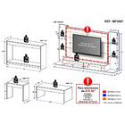 Painel Tv 60" Com Aparador, Mesa De Centro E Mesa Lateral Nai