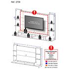 Painel Tv 60" Com Nichos E Prateleiras Vidro Nairóbi Multimóv