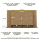 Painel Tv 60" Com Nichos E Prateleiras Vidro Nairóbi Multimóv