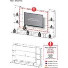 Painel Tv 60" Com Prateleiras De Vidro Brasil Multimóveis Br2