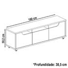 Painel Tv 60 Pol 008159 E Rack Para Sala 180cm 011083 Dcasa