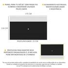 Painel Tv 65" C/ Prateleira Amsterdã Plus Multimóveis Preto/b