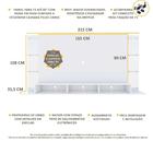 Painel Tv 65" C/ Suporte, Espelho E Prateleiras Nairóbi Multi