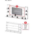 Painel Tv 65" Com Prateleiras De Vidro Brasil Plus Multimóvei
