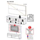 Painel Tv 65" Com Rack Suspenso Flórida Multimóveis