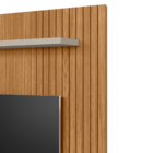 Painel Tv 65' Frisado Com Prateleira Ávila Nature Off-white