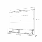 Painel Tv 70 Pol 180cm Bancada Suspensa Eren H01 - D'rossi -