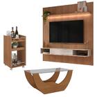 Painel Tv 75 Pol Mesa De Centro E Aparador Bar Bbo3 Arly