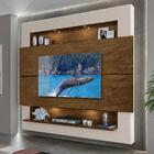 Painel Tv 75 Polegadas Com Luzes Led Milão Malbec Off White