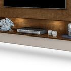 Painel Tv 75 Polegadas Com Luzes Led Milão Malbec Off White